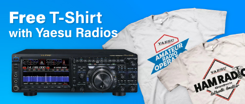 Free Shirt with Yaesu Radios